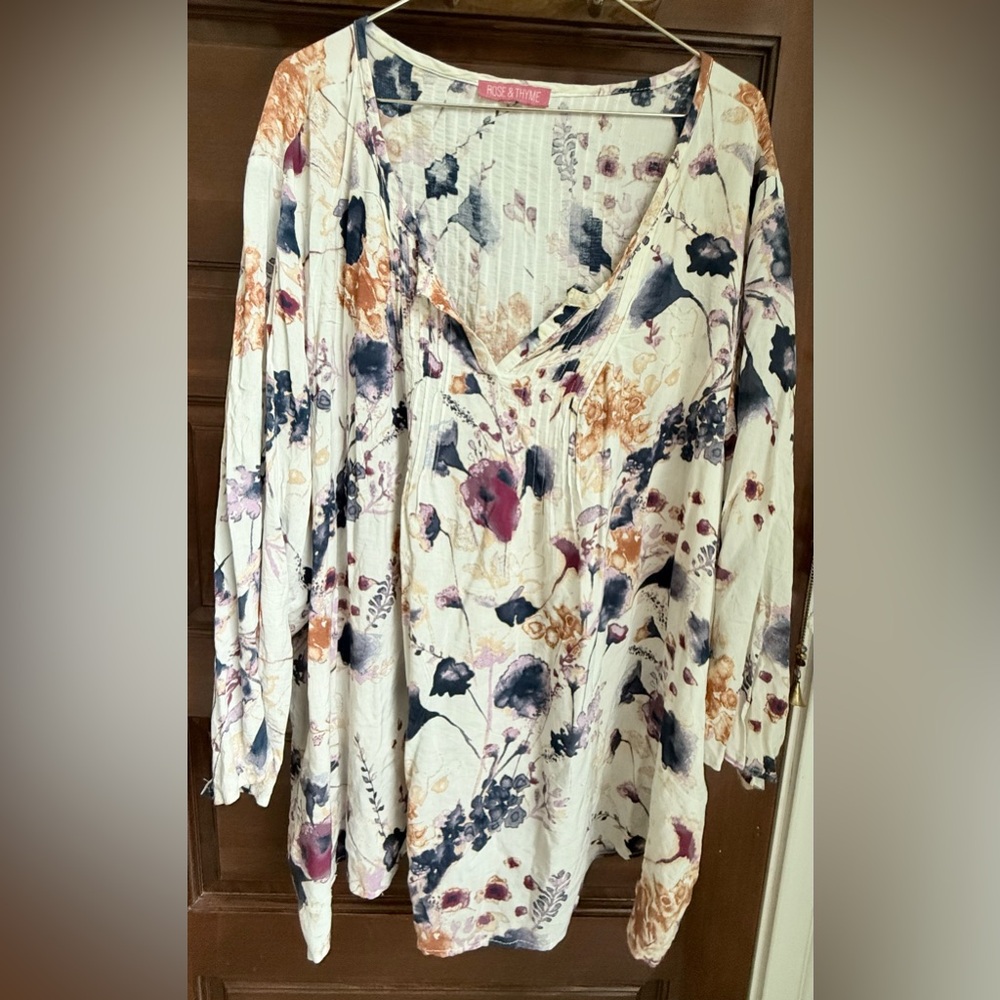 Rose & Thyme White, Blue and Orange Tunic - Picture 10 of 10